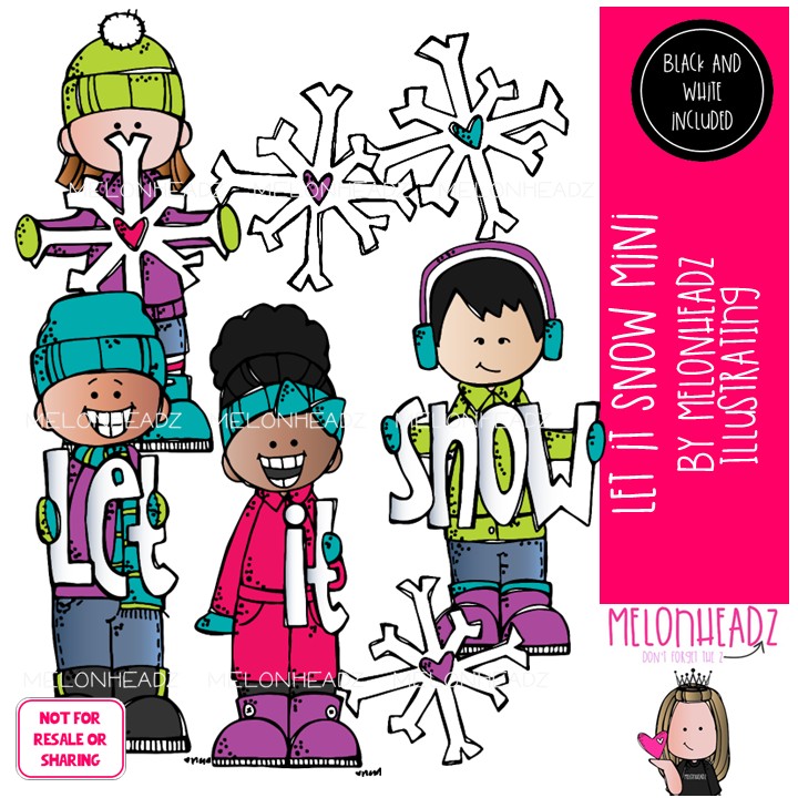 Let it Snow clip art - Mini