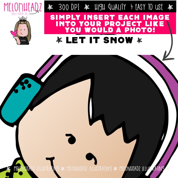 Let it Snow clip art - Mini - Image 3