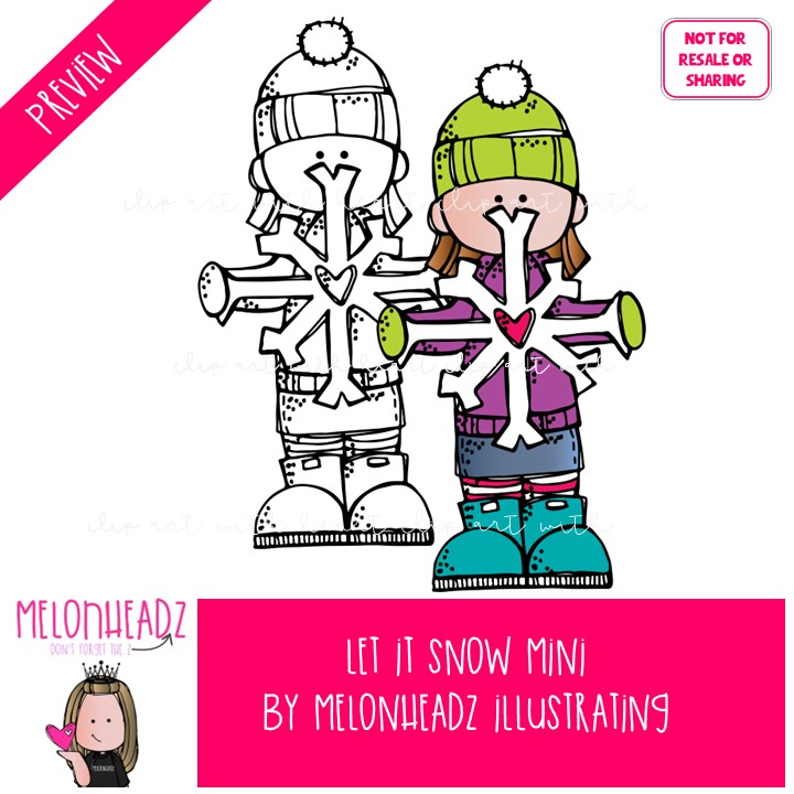 Let it Snow clip art - Mini - Image 2