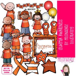 Leukemia Awareness clip art, cancer, ribbon COLORED Version