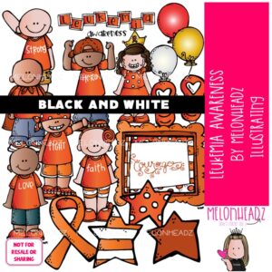 Leukemia Awareness clip art, cancer, ribbon BLACK AND WHITE