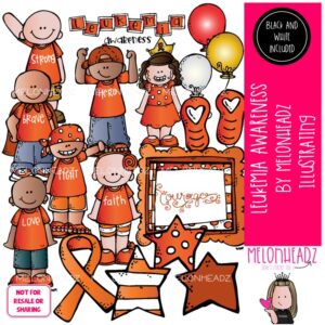 Leukemia Awareness clip art, cancer, ribbon COMBO PACK