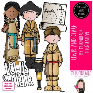 Lewis and Clark clip art, Sacagawea, US History Mini