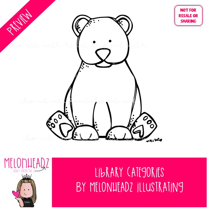 Library Categories clip art, genre, reading BLACK AND WHITE - Image 2