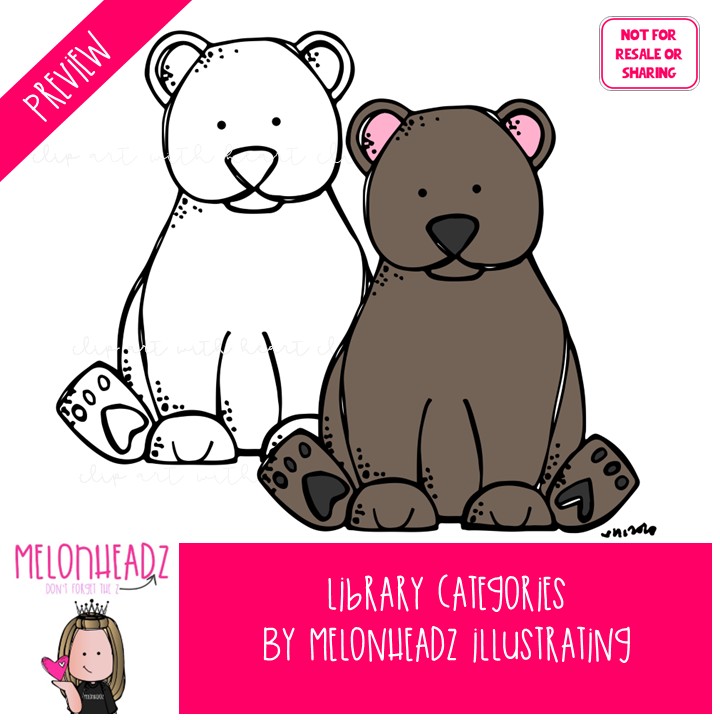 Library Categories clip art, genre, reading COMBO PACK - Image 2