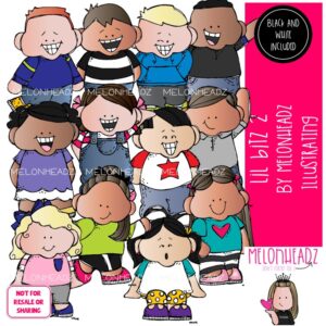 Lil Bitz 2 clip art, kid COMBO PACK