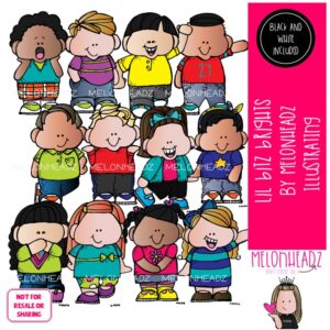 Lil Bitz clip art, Brights, kids COMBO PACK
