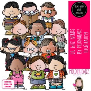 Lil Bitz clip art, Nerds, kid COMBO PACK