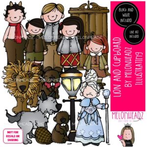 Lion and the cupboard clip art, literature, book companion COMBO PACK