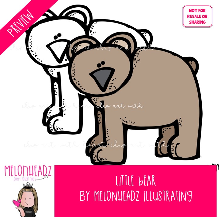 Little Bear clip art, literature, book companion COMBO PACK - Image 2