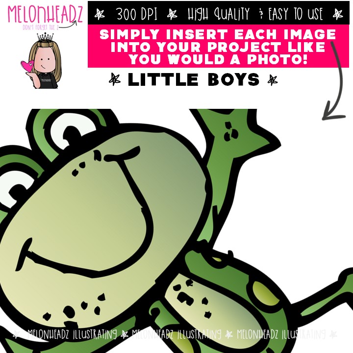 Little Boys clip art, toddler, toys COLORED Version - Image 3