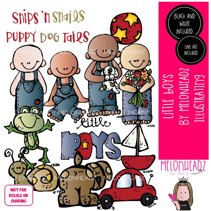 Little boys clip art, toddler, toys COMBO PACK