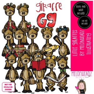 Little Giraffes clip art, animal COMBO PACK