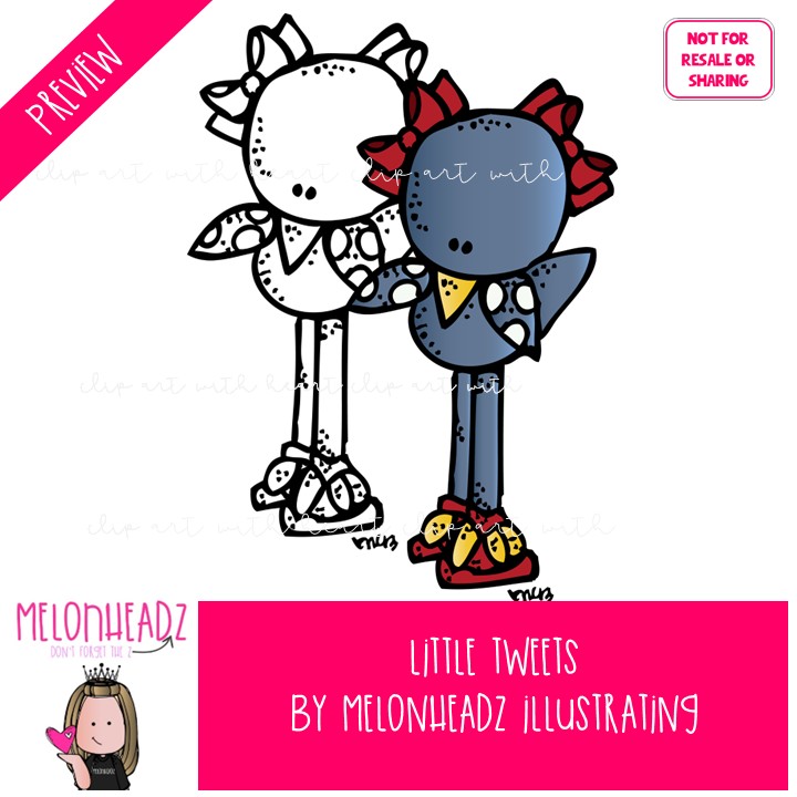 Little Tweets clip art, bird, tree COMBO PACK - Image 2