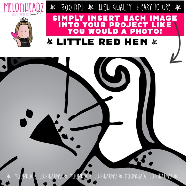 Little red hen clip art, Literature, Book Companion COMBO PACK - Image 3