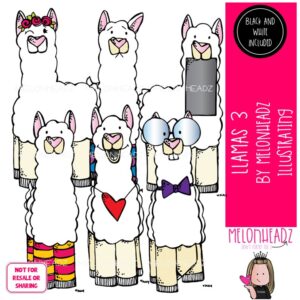LLama clip art 3, alpaca Mini