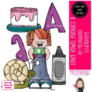 Long A Vowel clip art, Phonics, parts of speech Mini