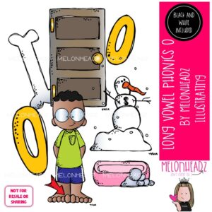 Long O Vowel clip art, Phonics, Parts of Speech Mini