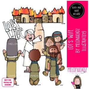 Lot's Wife clip art, Bible Mini