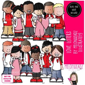 Love Letters clip art, Valentine's Day clip art COMBO PACK