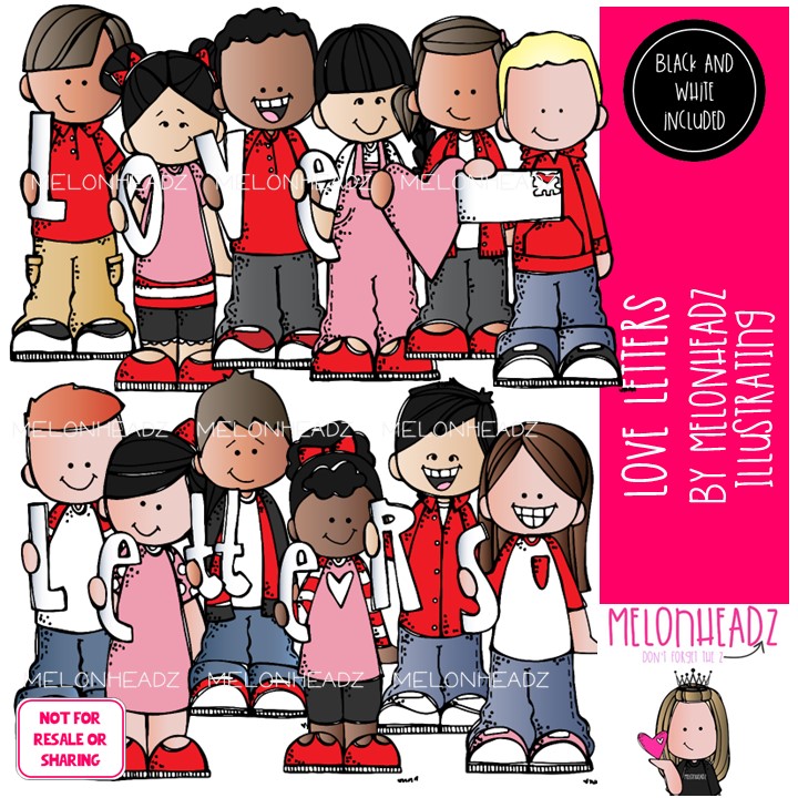 Love Letters clip art, Valentine's Day clip art COMBO PACK