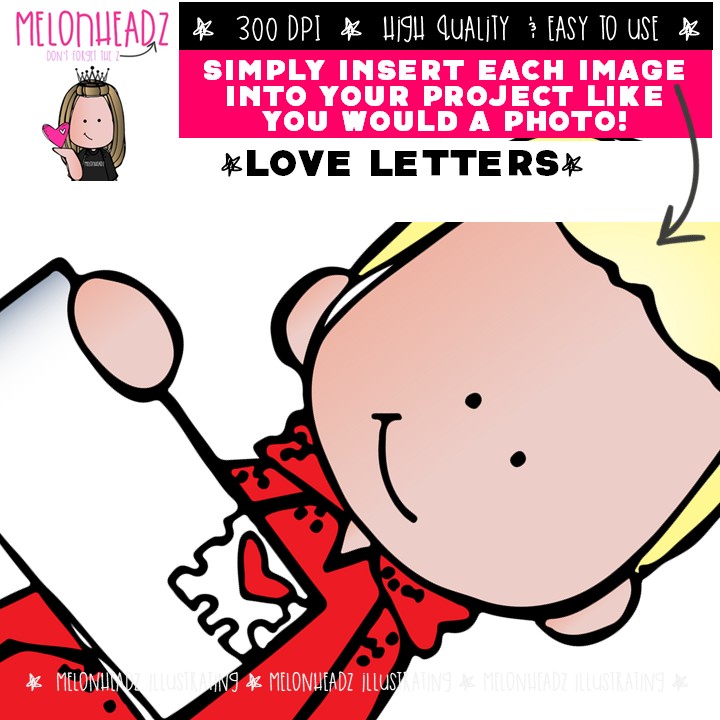 Love Letters clip art, Valentine's Day clip art COMBO PACK - Image 3