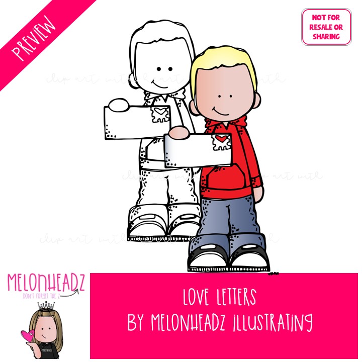 Love Letters clip art, Valentine's Day clip art COMBO PACK - Image 2