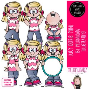 Lucy Doris clip art, Melonheadz Character Mini