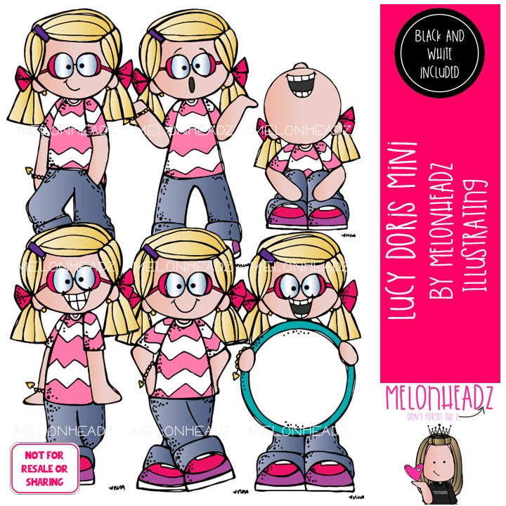 Lucy Doris clip art, Melonheadz Character Mini