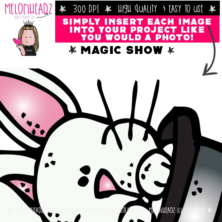 Magic Show clip art, magician COMBO PACK - Image 3