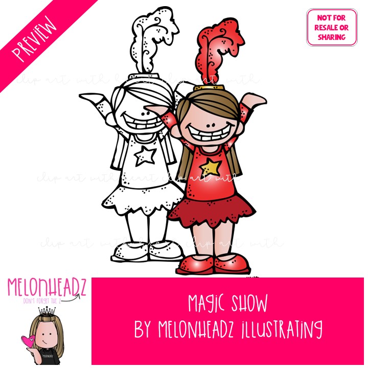 Magic Show clip art, magician COMBO PACK - Image 2