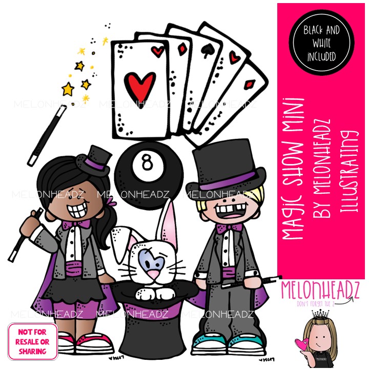 Magic Show clip art, magician Mini