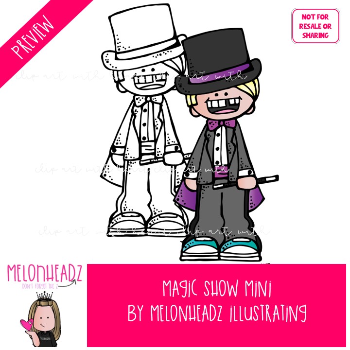 Magic Show clip art, magician Mini - Image 2