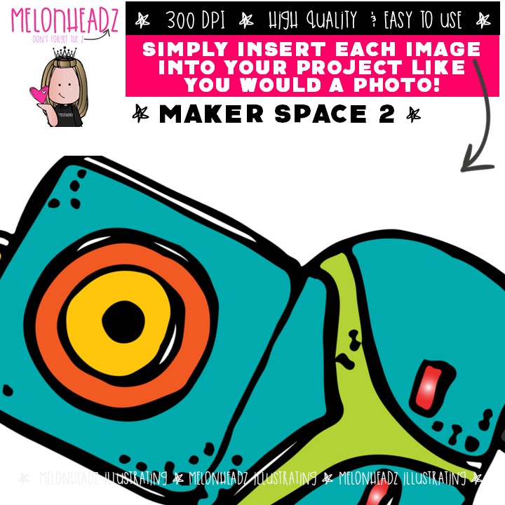 Maker Space 2 clip art, create, imagination COMBO PACK - Image 3