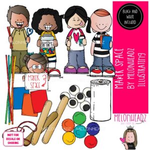Maker Space clip art, create, imagination COMBO PACK