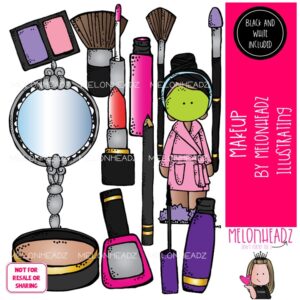 Makeup clip art, mirror, nail polish COMBO PACK