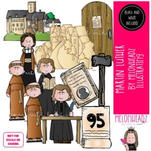 Martin Luther clip art, catechism COMBO PACK