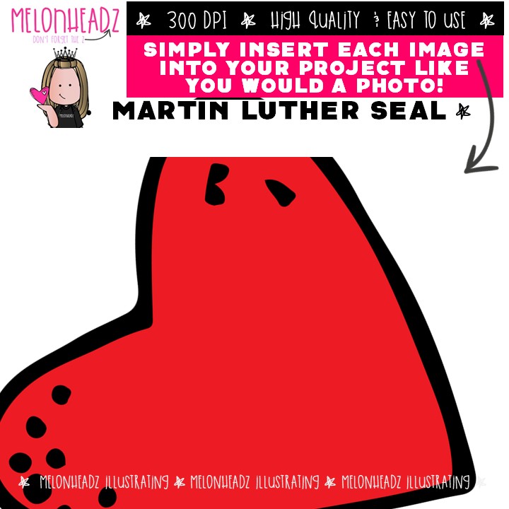 Martin Luther seal clip art, Build A Mini - Image 3