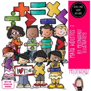 Math Kidlettes 1 clip art, symbols COMBO PACK
