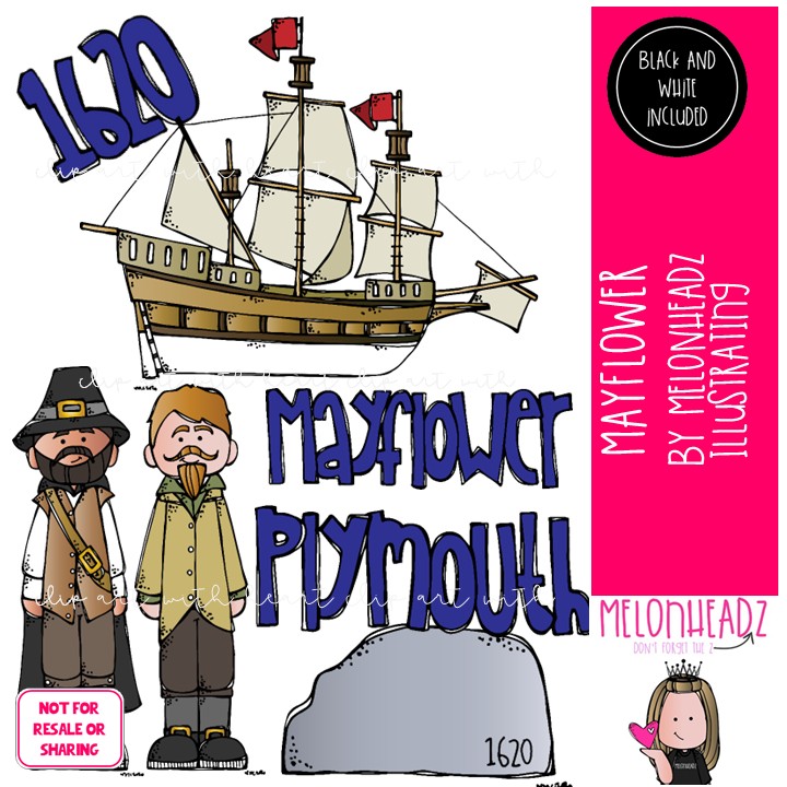 Mayflower clip art, Historical Figure Mini