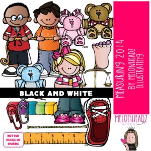 Measuring clip art Math clip art Science clip art BLACK AND WHITE
