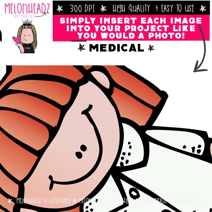 Medical clip art, career, doctor COMBO PACK - Image 3