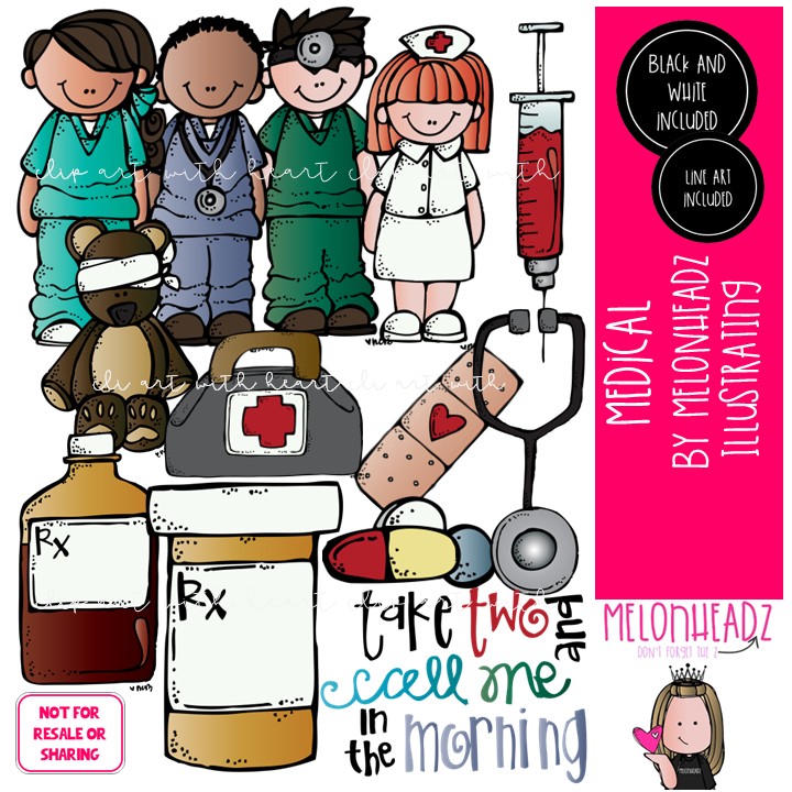 Medical clip art, career, doctor COMBO PACK
