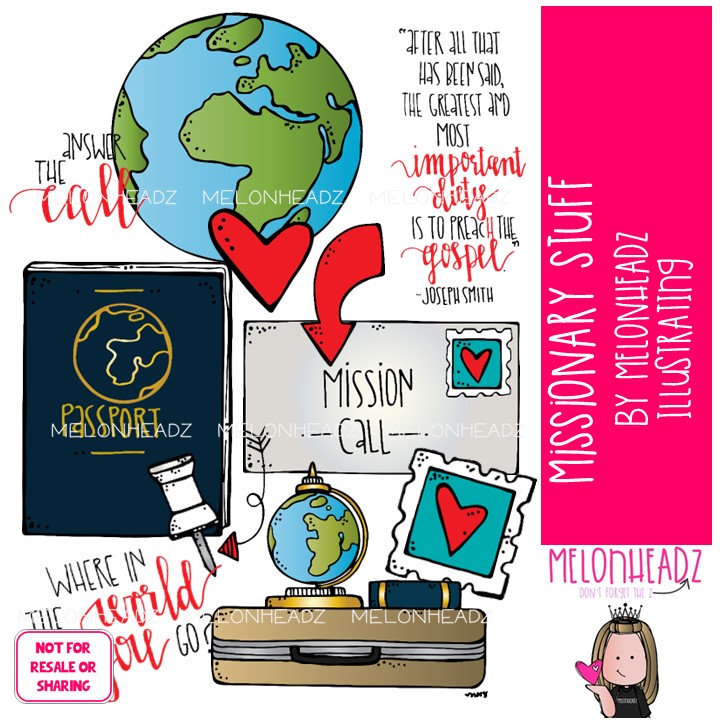Missionary Stuff clip art LDS COLORED