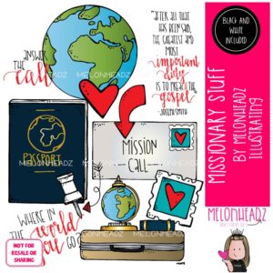 Missionary Stuff clipart, LDS COMBO PACK
