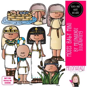 Moses Baby clip art, Bible, pharaoh Mini