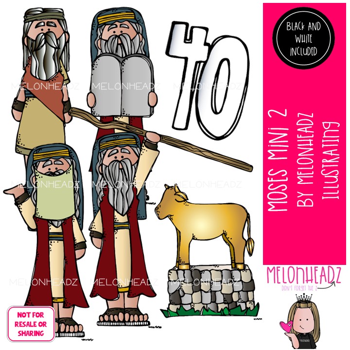 Moses clip art 2, Bible Mini