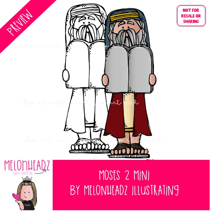 Moses clip art 2, Bible Mini - Image 2