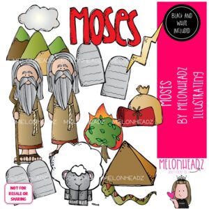Moses clip art, Bible COMBO PACK