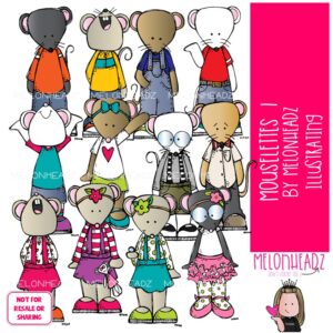 Mouselettes 1 clip art COMBO PACK